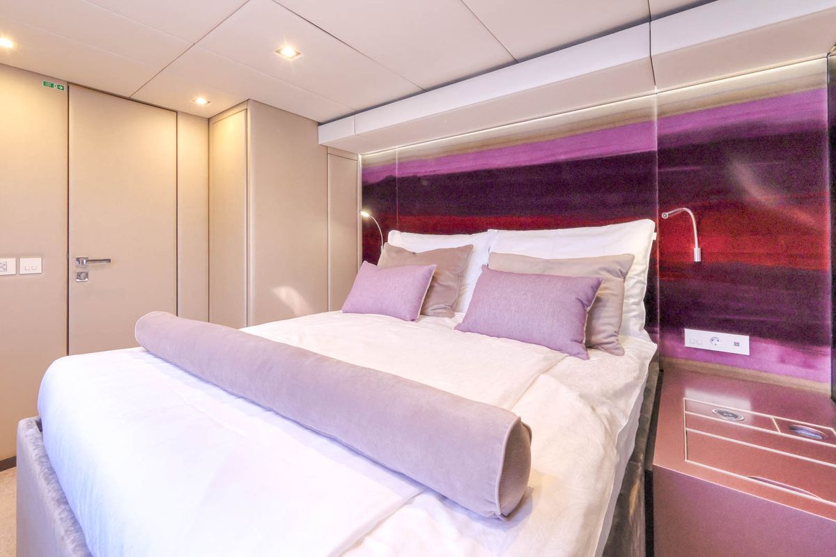 Cabin on Honeybird, a Sunreef Yachts Sunreef 80 catamaran at Grad Šibenik, Croatia