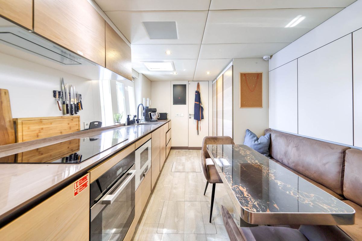 Galley of Honeybird, a Sunreef Yachts Sunreef 80 catamaran at Grad Šibenik, Croatia