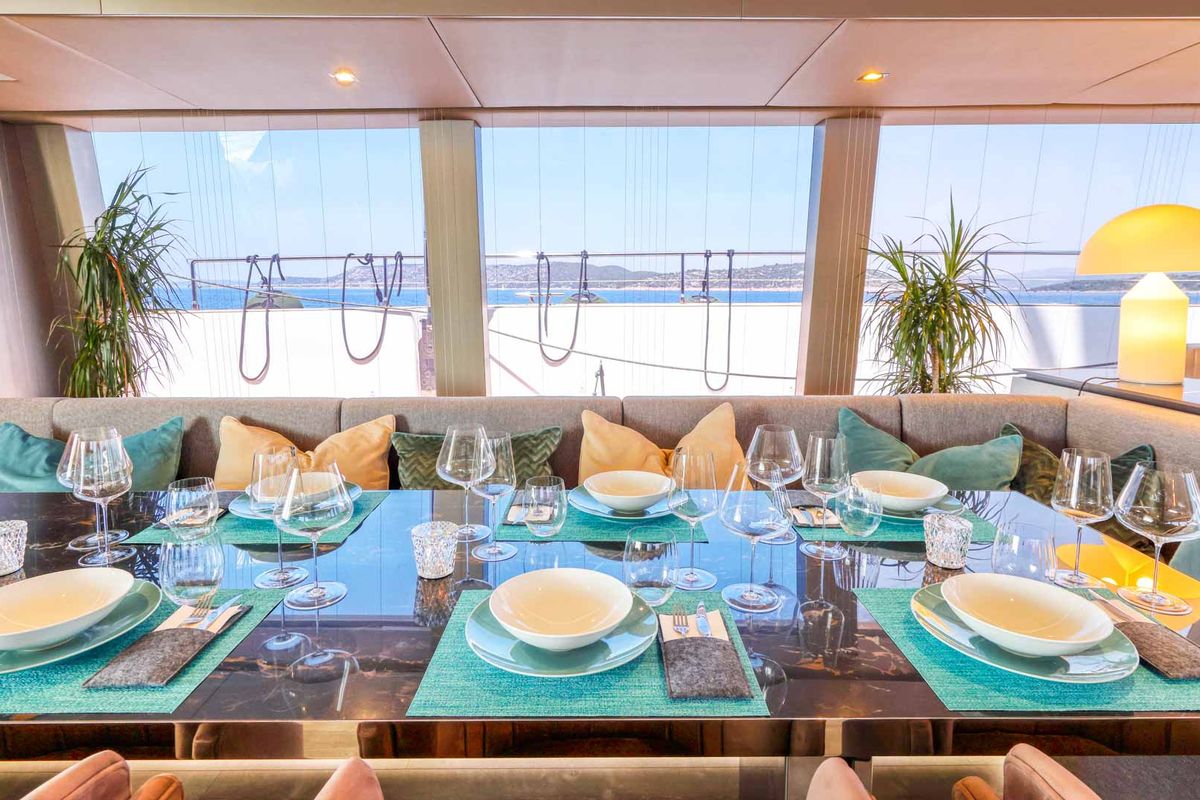 Salon of Honeybird, a Sunreef Yachts Sunreef 80 catamaran at Grad Šibenik, Croatia