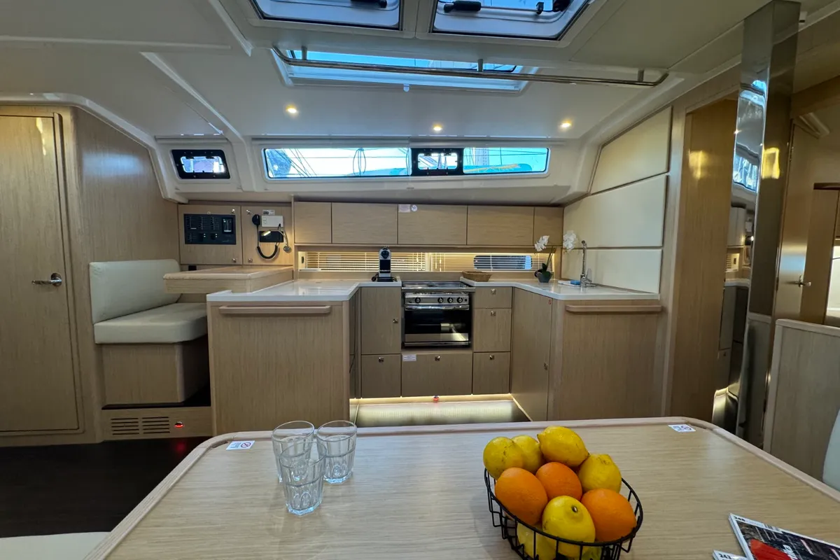 Salon of Sabina, a Bavaria C46 sailboat at Grad Pula, Croatia
