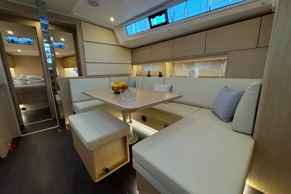 Salon of Sabina, a Bavaria C46 sailboat at Grad Pula, Croatia