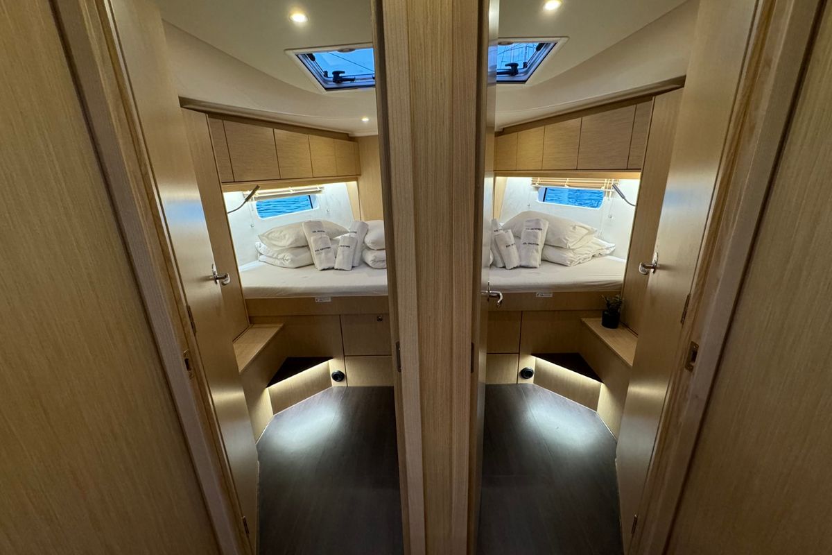 Cabin on Sabina, a Bavaria C46 sailboat at Grad Pula, Croatia