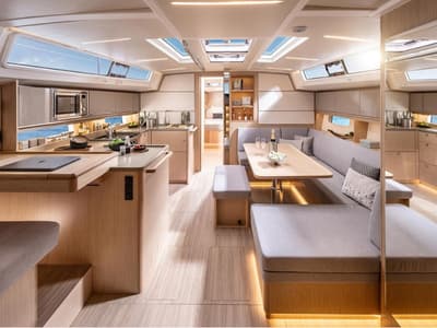 Salon of Sabina, a Bavaria C46 sailboat at Grad Pula, Croatia