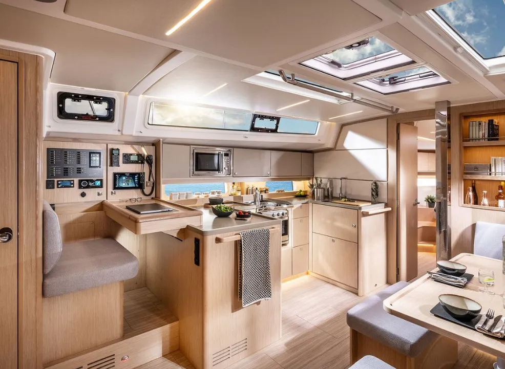 Galley of Sabina, a Bavaria C46 sailboat at Grad Pula, Croatia
