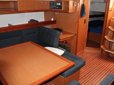 Salon of Bella Blue, a Bavaria Cruiser 45 sailboat at Općina Vrsar, Croatia