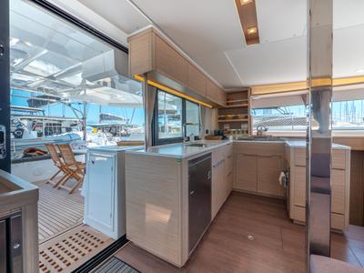 Galley of FELICITÀ, a Lagoon 46 catamaran at Split, Croatia
