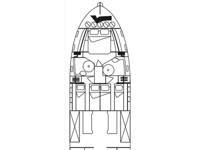 Floor plan of LA VIE, a Eminence Eminence X6 yacht at Općina Sukošan, Croatia