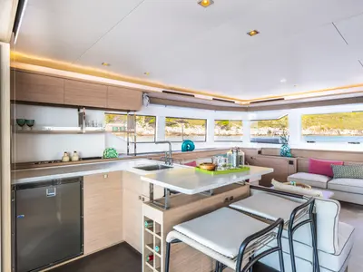 Galley of SAILUXE - Pac-one, a Lagoon 60 catamaran at Olbia, Italy
