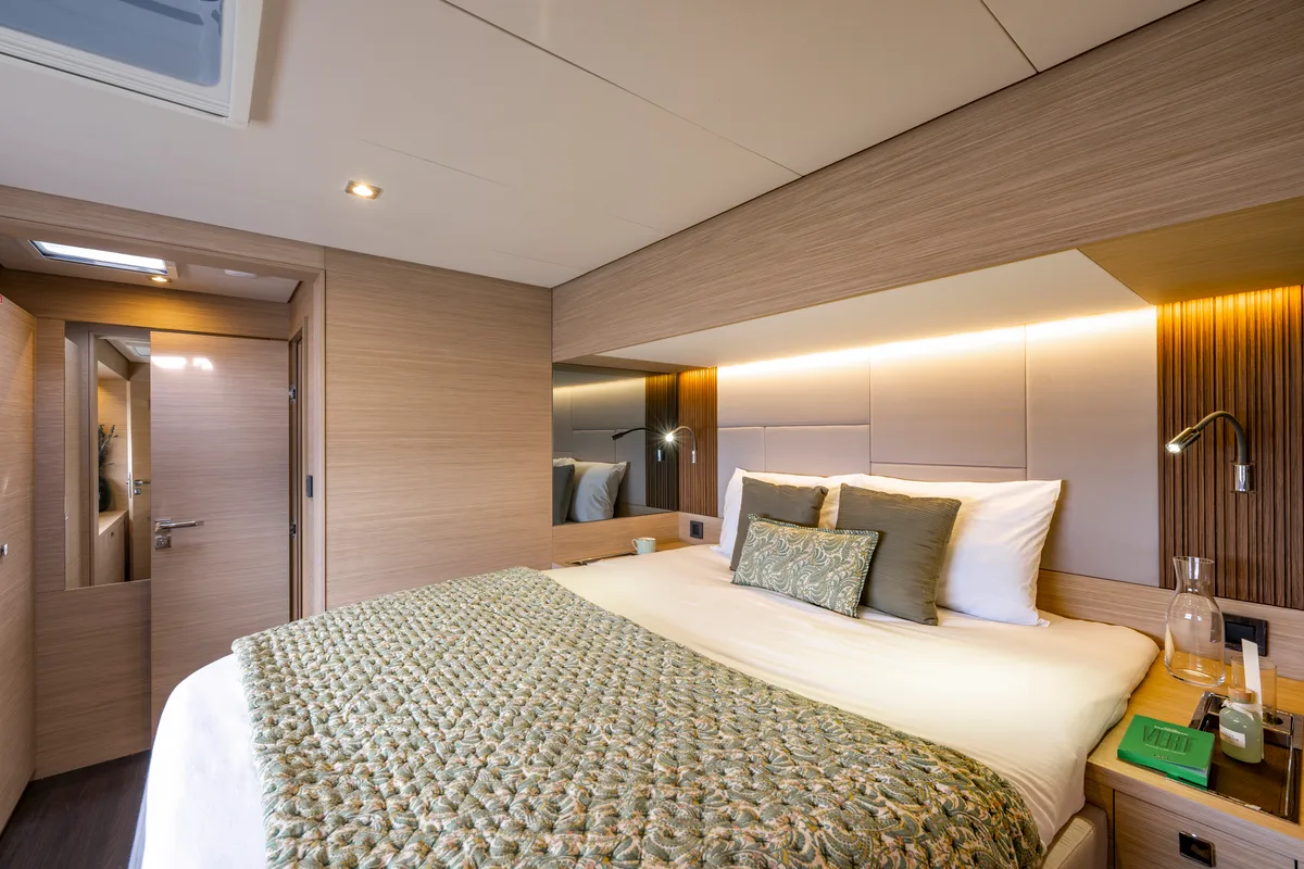 Cabin on SAILUXE - Pac-one, a Lagoon 60 catamaran at Olbia, Italy