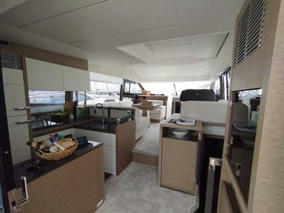 Galley of Baby Indy, a Jeanneau Prestige 520 Flybridge yacht at Split, Croatia