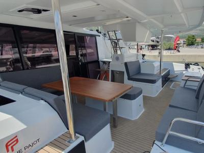 Deck of Crazy Diamond, a Fountaine Pajot Astrea 42 catamaran at Seget Donji, Croatia