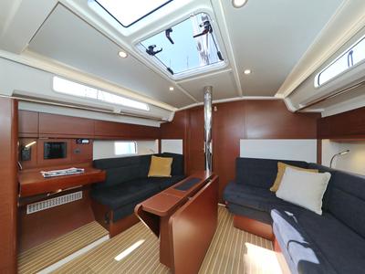 Salon of NIKE, a Hanse Yachts Hanse 418 sailboat at Novi Vinodolski, Croatia