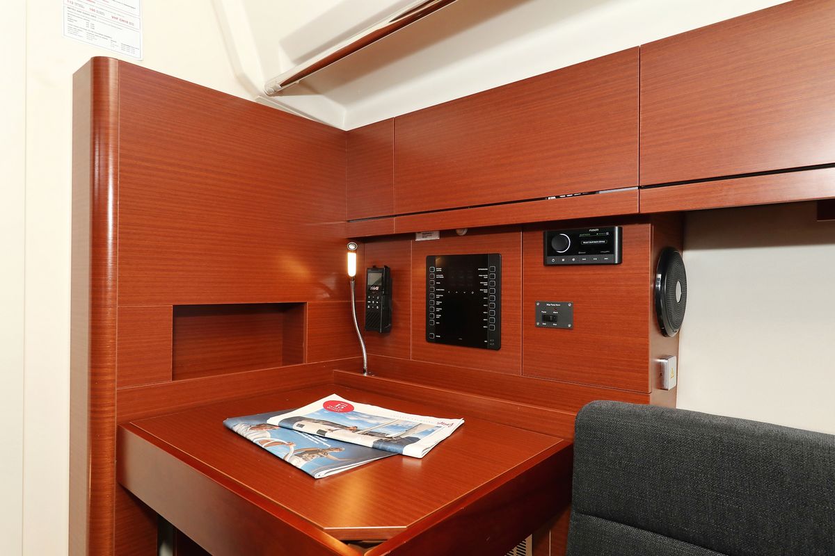 Salon of NIKE, a Hanse Yachts Hanse 418 sailboat at Novi Vinodolski, Croatia