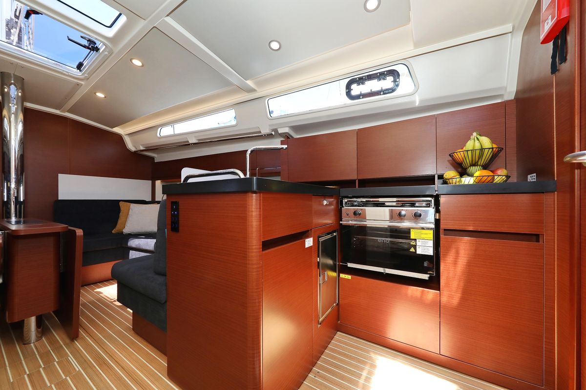 Galley of NIKE, a Hanse Yachts Hanse 418 sailboat at Novi Vinodolski, Croatia