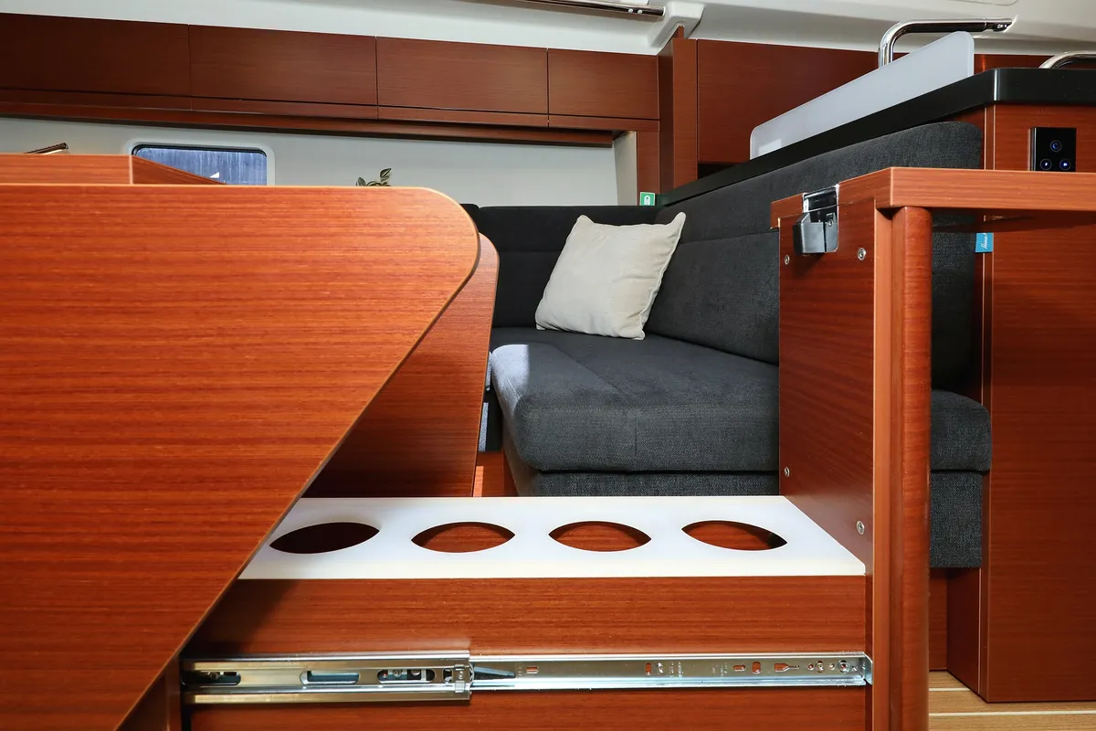 Salon of NIKE, a Hanse Yachts Hanse 418 sailboat at Novi Vinodolski, Croatia