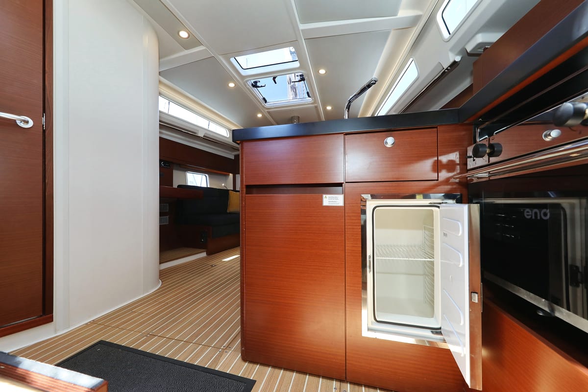 Galley of NIKE, a Hanse Yachts Hanse 418 sailboat at Novi Vinodolski, Croatia