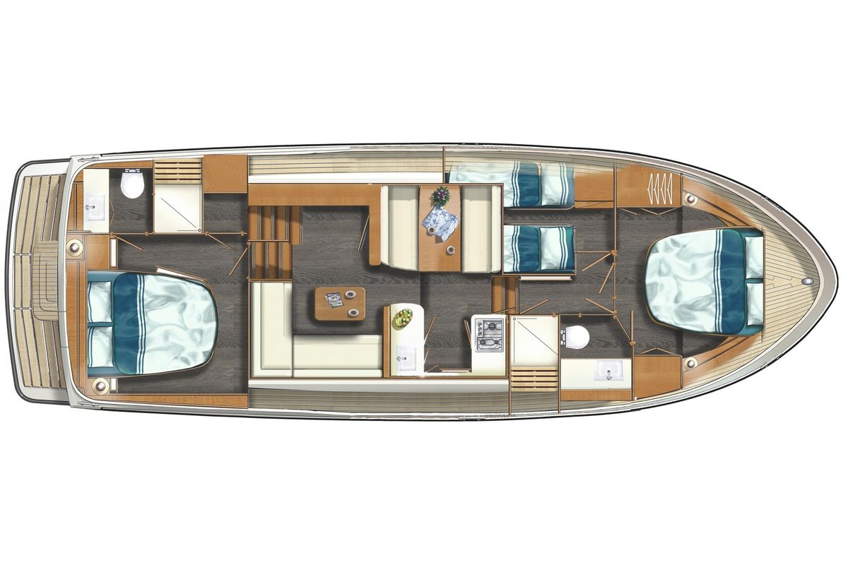 Floor plan of Helena II, a Linssen Grand Sturdy 40.0 AC other at Kinrooi, Belgium