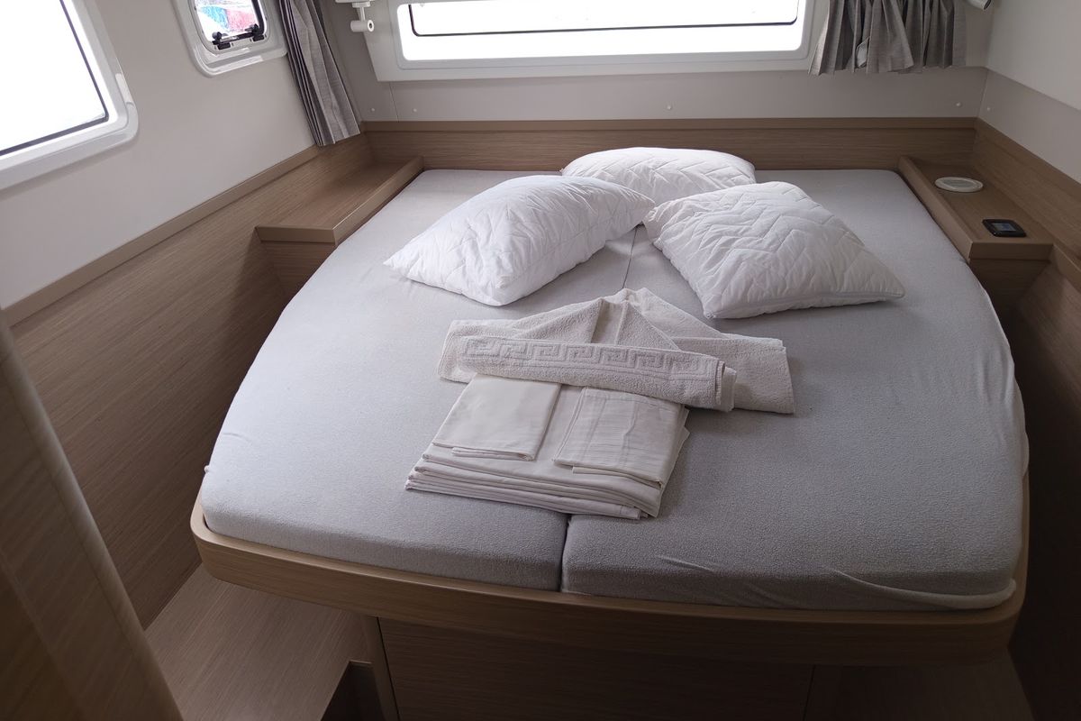 Cabin on Zahira, a Lagoon 42 catamaran at Municipal Unit of Lefkada, Greece
