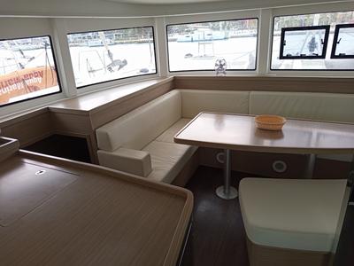 Salon of Zahira, a Lagoon 42 catamaran at Municipal Unit of Lefkada, Greece