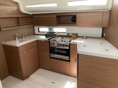 Galley of Avra, a Beneteau Oceanis 40.1 sailboat at Volos Municipality, Greece