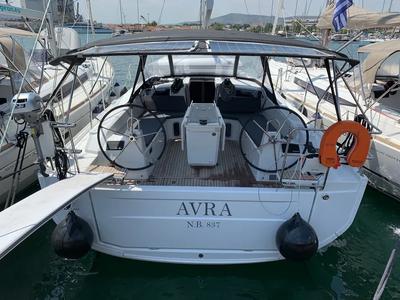 Cockpit of Avra, a Beneteau Oceanis 40.1 sailboat at Volos Municipality, Greece