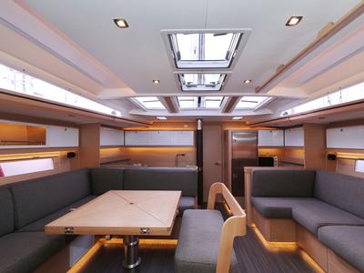 Salon of Moonlight, a Dufour 56 Exclusive sailboat at Grad Trogir, Croatia