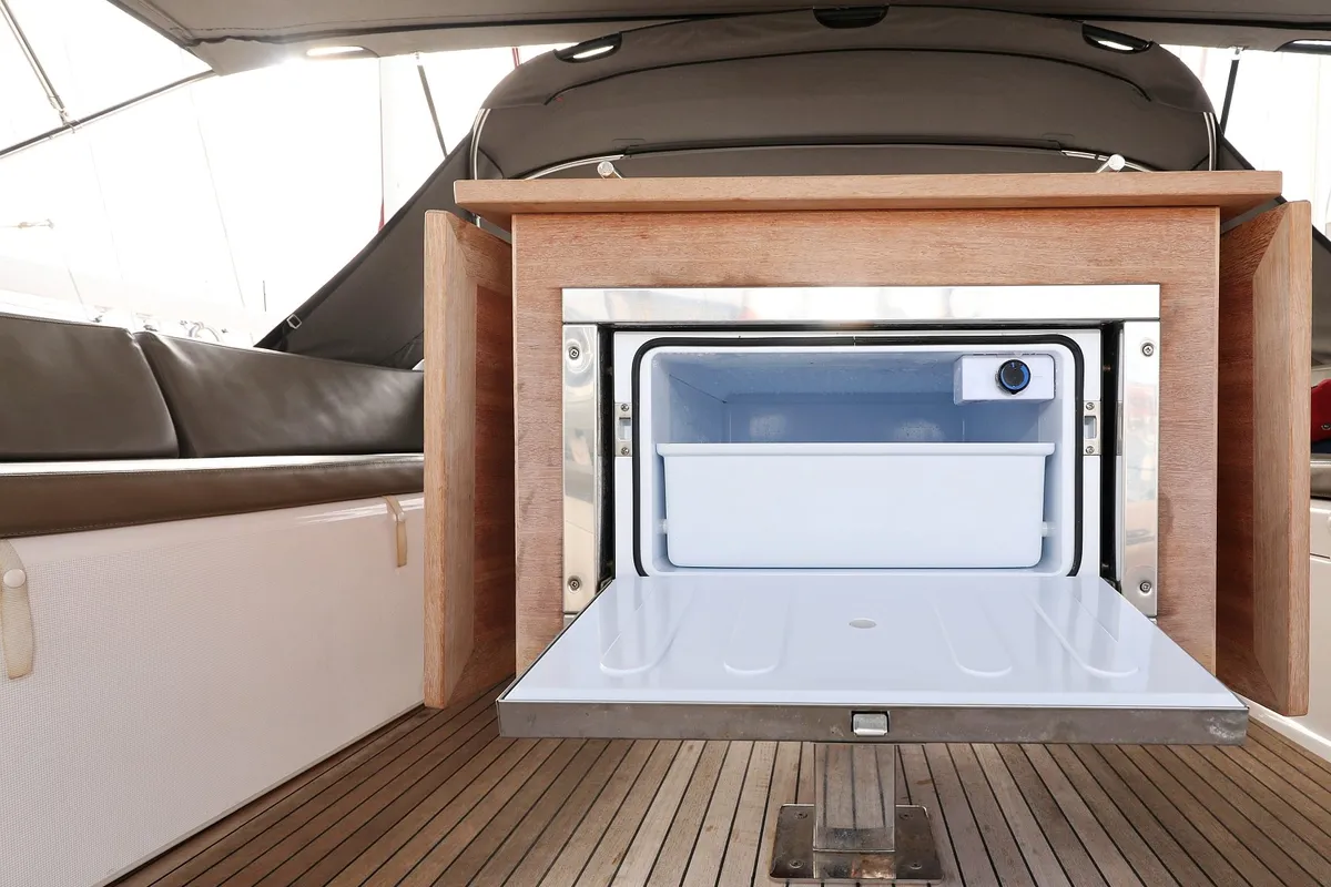 Deck of Moonlight, a Dufour 56 Exclusive sailboat at Grad Trogir, Croatia