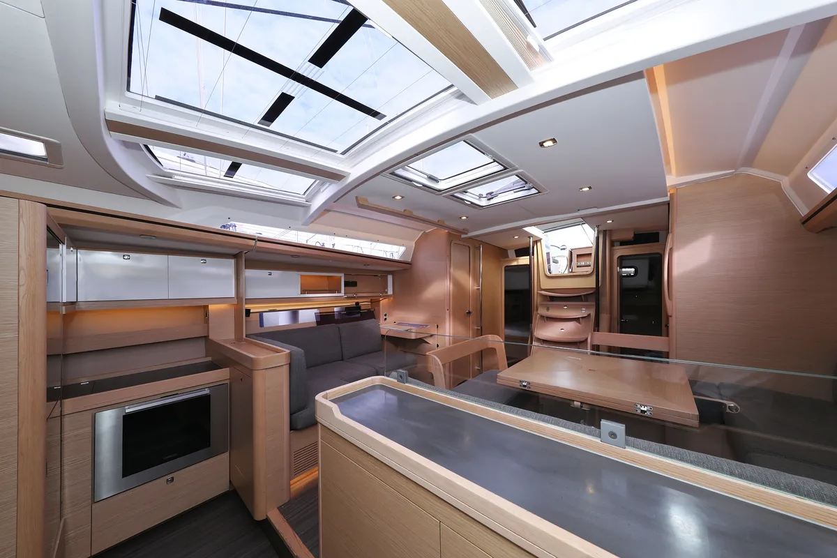 Salon of Moonlight, a Dufour 56 Exclusive sailboat at Grad Trogir, Croatia