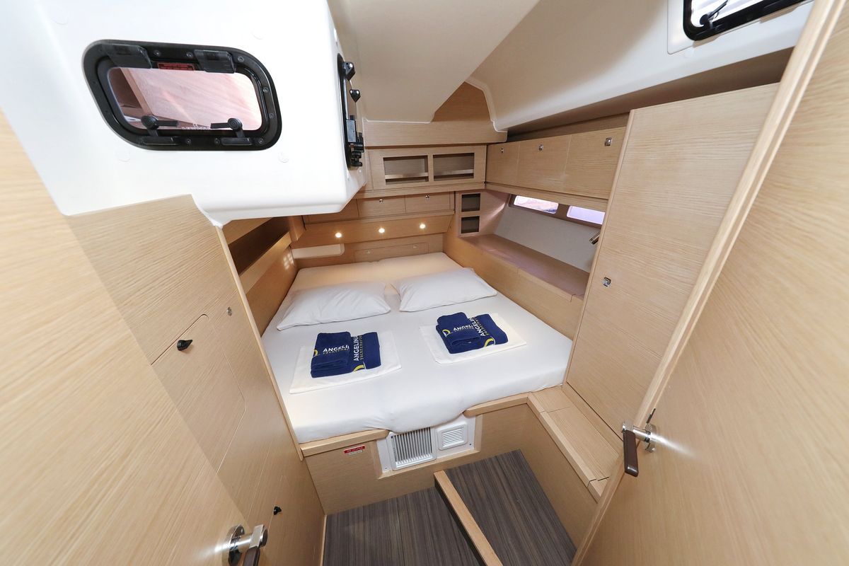 Cabin on Moonlight, a Dufour 56 Exclusive sailboat at Grad Trogir, Croatia
