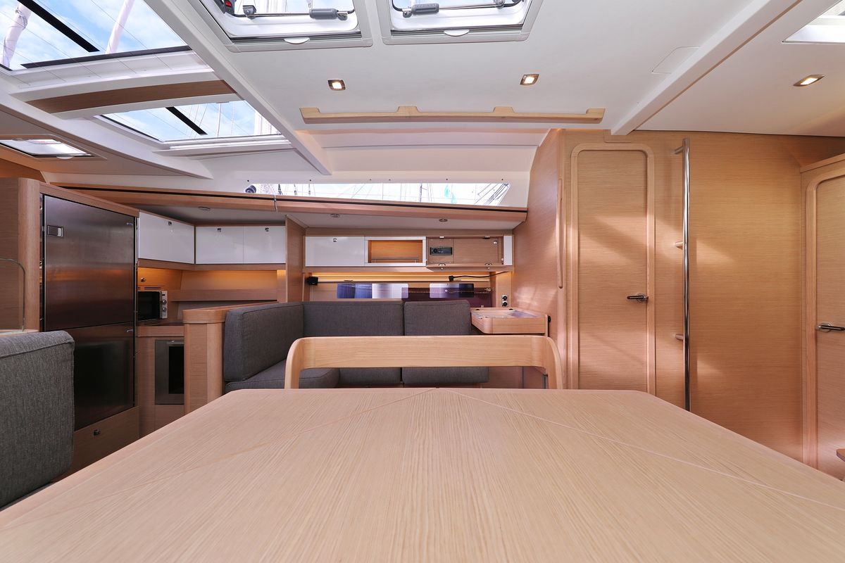 Salon of Moonlight, a Dufour 56 Exclusive sailboat at Grad Trogir, Croatia