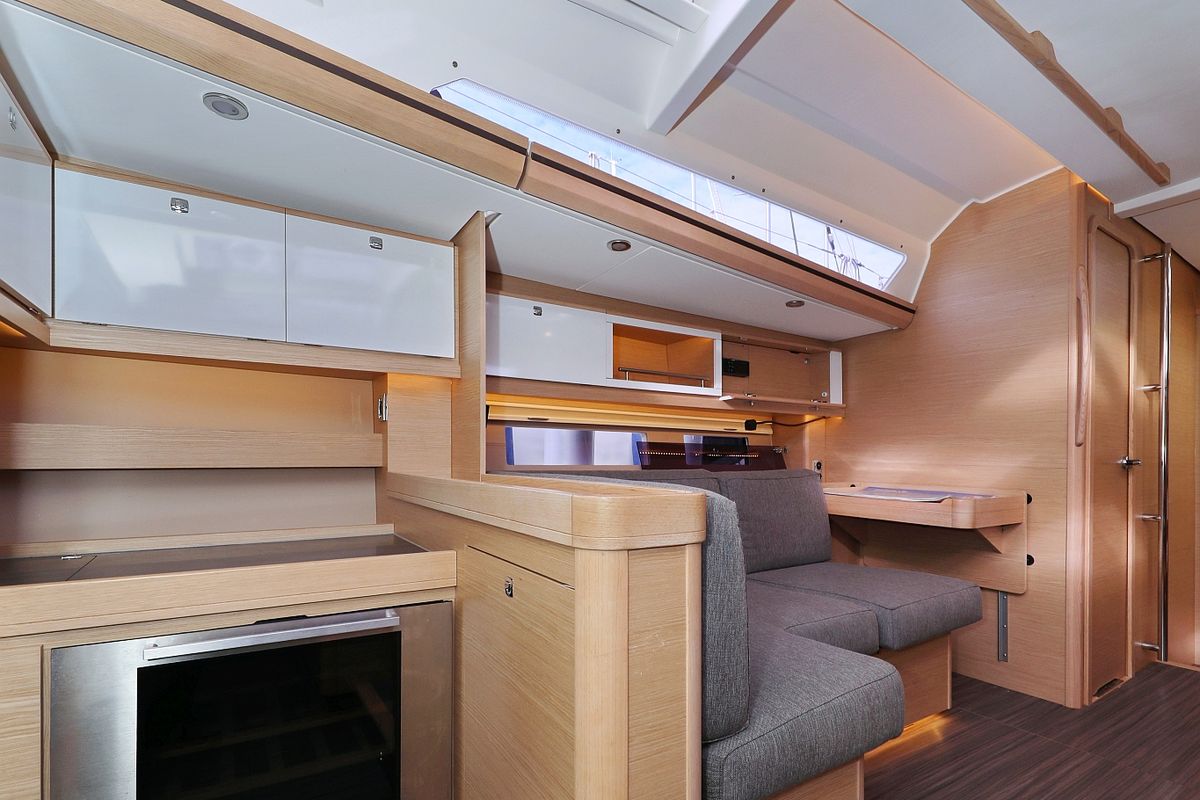 Galley of Moonlight, a Dufour 56 Exclusive sailboat at Grad Trogir, Croatia