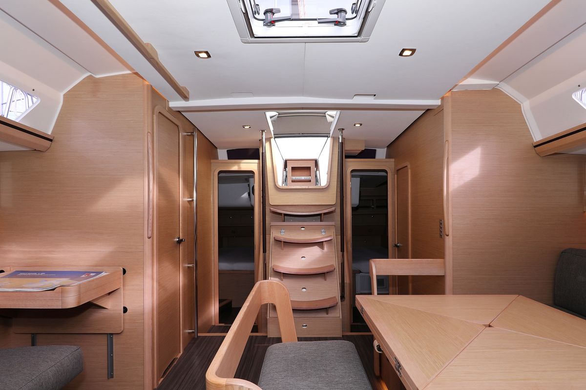 Salon of Moonlight, a Dufour 56 Exclusive sailboat at Grad Trogir, Croatia