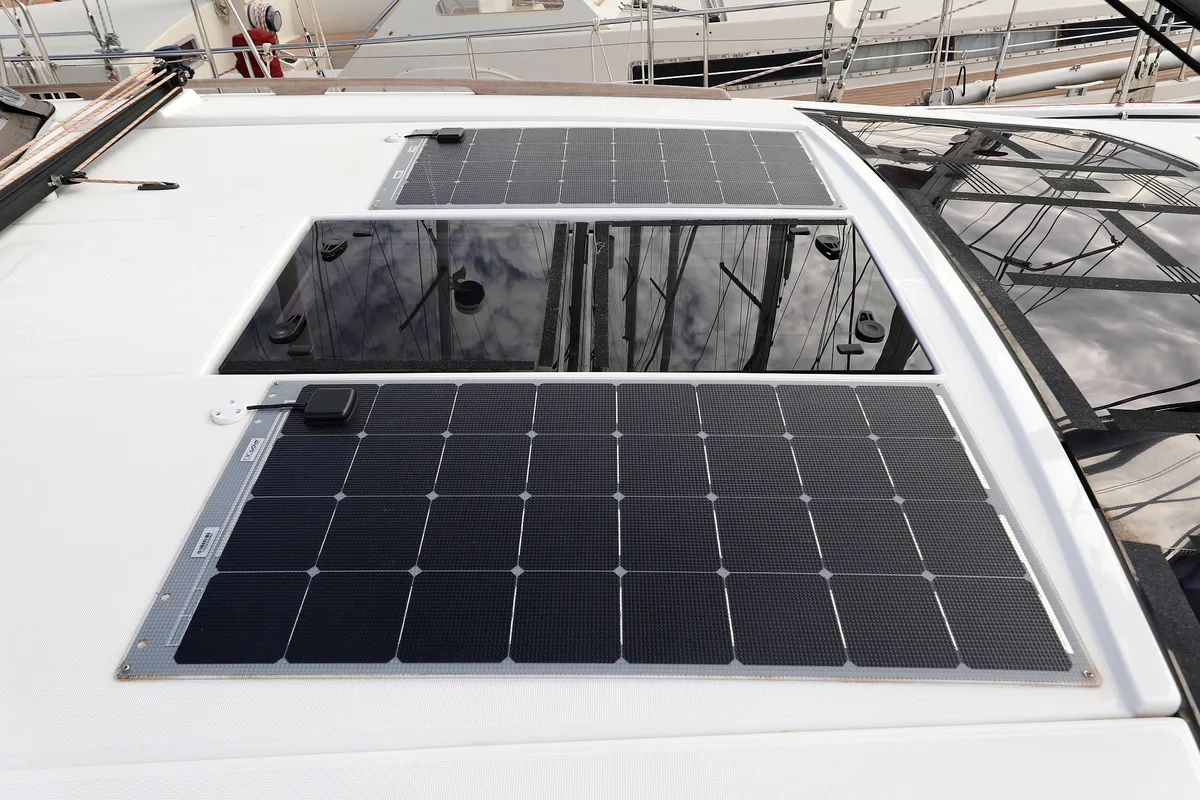 Moonlight, a Dufour 56 Exclusive sailboat at Grad Trogir, Croatia
