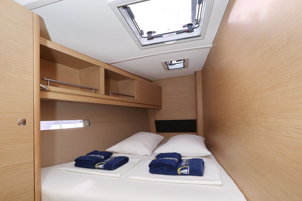 Cabin on Moonlight, a Dufour 56 Exclusive sailboat at Grad Trogir, Croatia