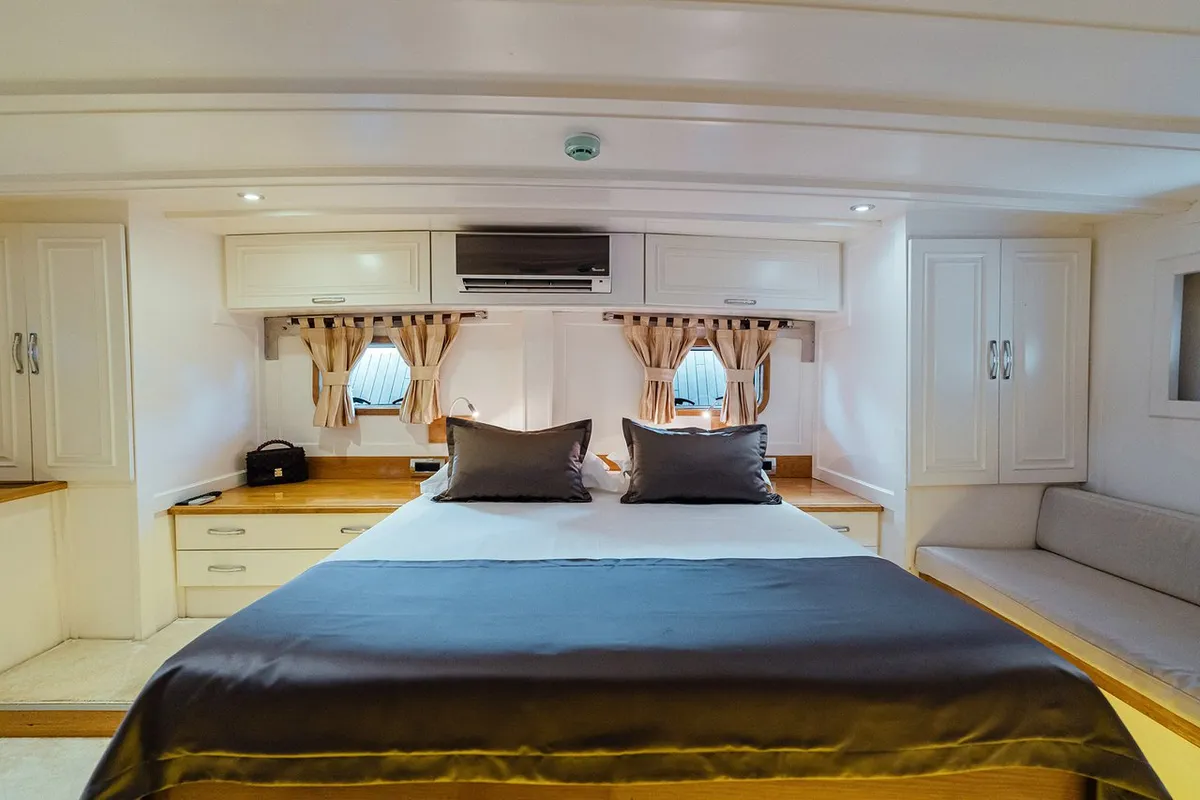 Cabin on Maske, a Fethiye Shipyard Maske yacht at Grad Kaštela, Croatia