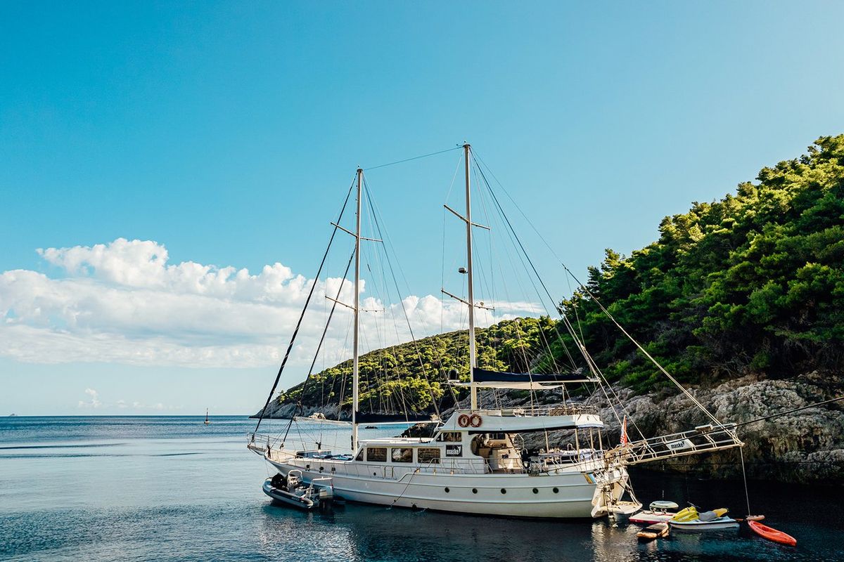 Exterior view of Maske, a Fethiye Shipyard Maske yacht at Grad Kaštela, Croatia