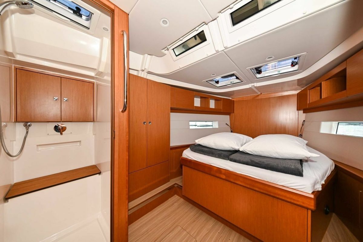 Cabin on EFIX, a Bavaria C45 sailboat at Zadar, Croatia