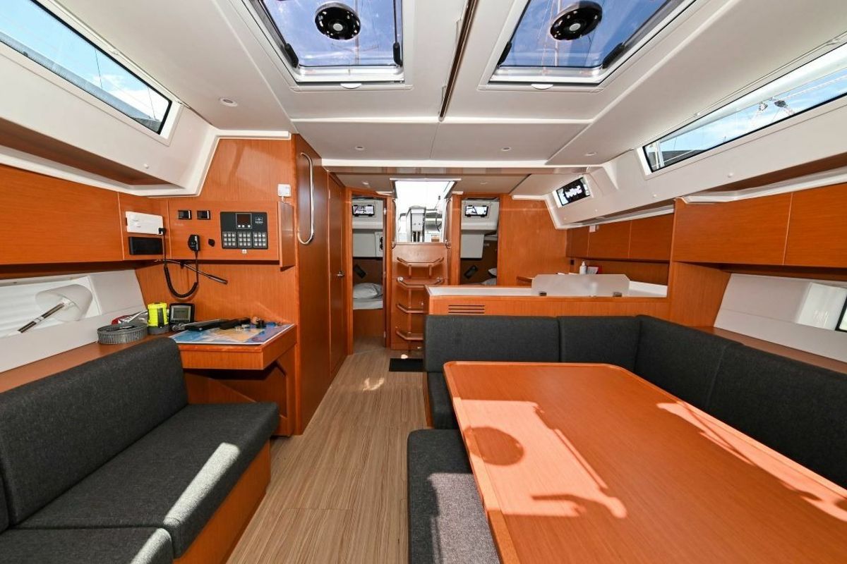 Salon of EFIX, a Bavaria C45 sailboat at Zadar, Croatia