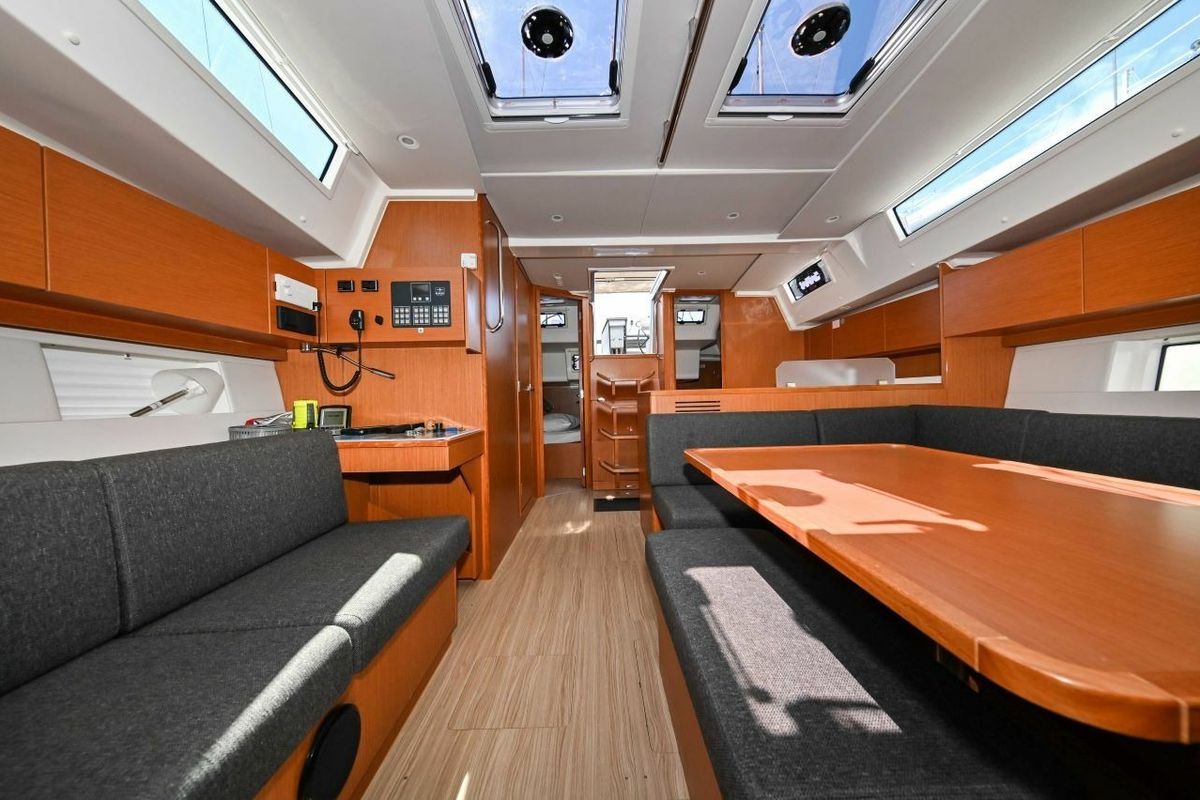 Salon of EFIX, a Bavaria C45 sailboat at Zadar, Croatia