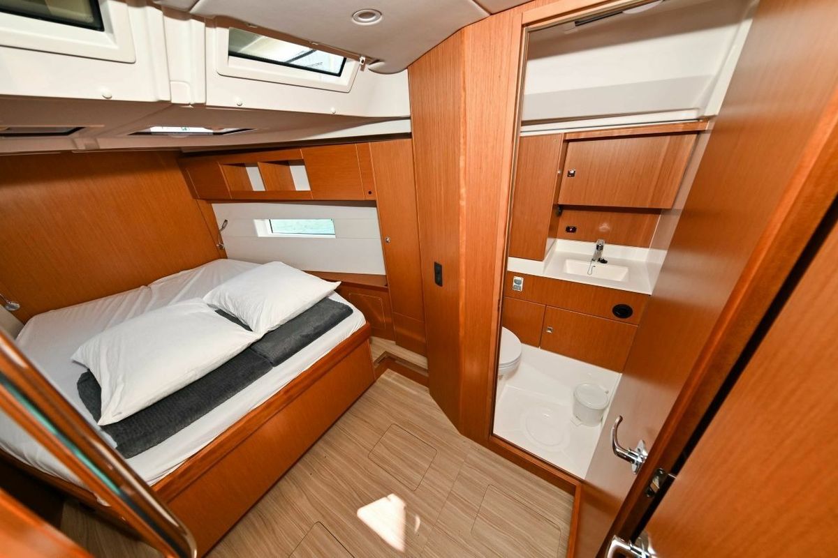 Cabin on EFIX, a Bavaria C45 sailboat at Zadar, Croatia