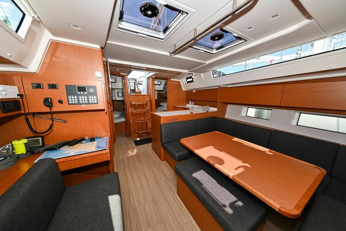 Salon of EFIX, a Bavaria C45 sailboat at Zadar, Croatia