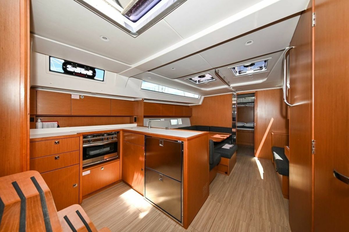 Salon of EFIX, a Bavaria C45 sailboat at Zadar, Croatia