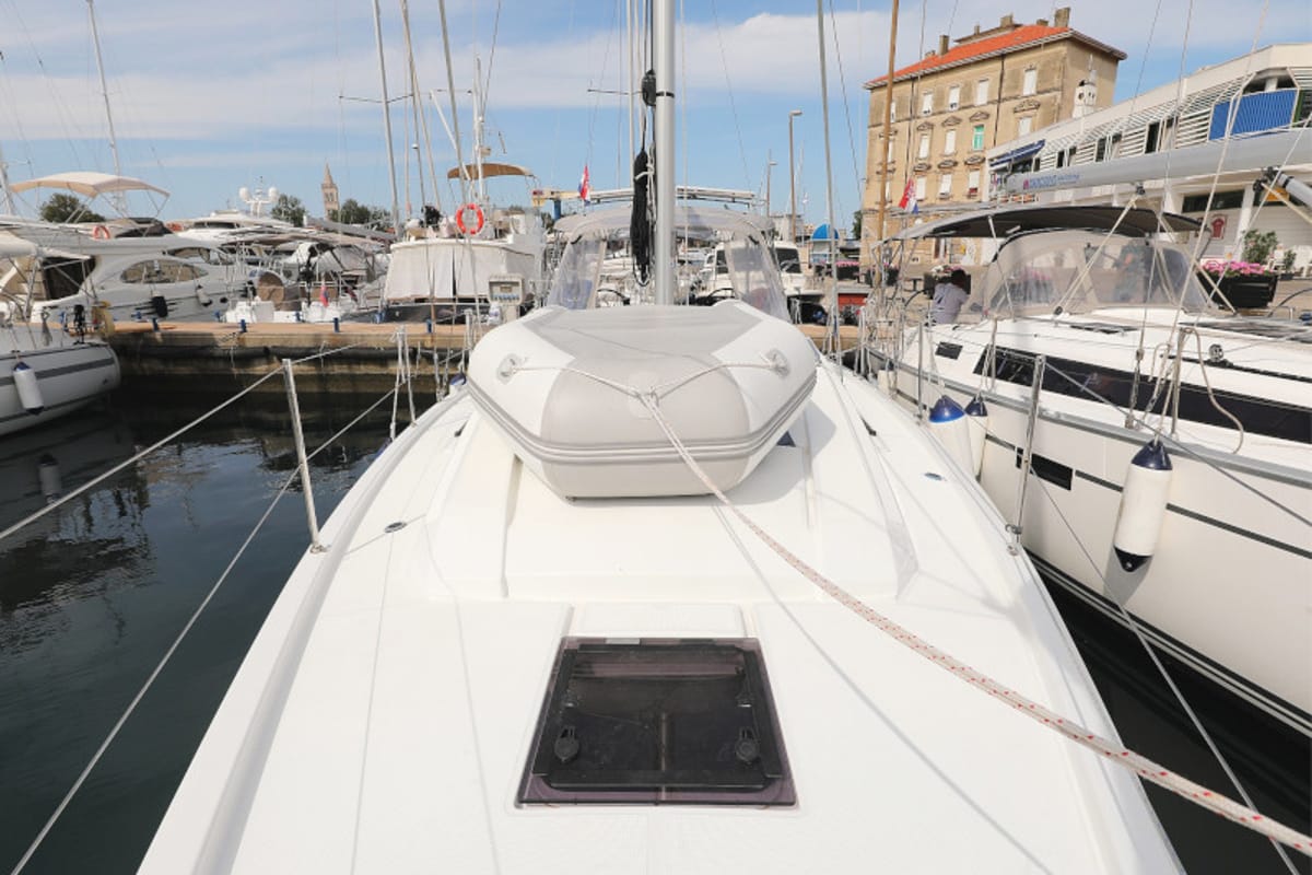 Deck of Seven, a Beneteau Oceanis 41.1 sailboat at Zadar, Croatia