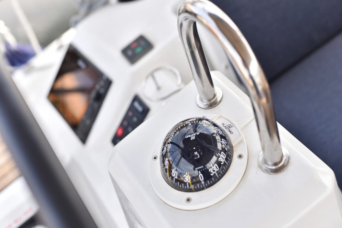 Cockpit of Seven, a Beneteau Oceanis 41.1 sailboat at Zadar, Croatia