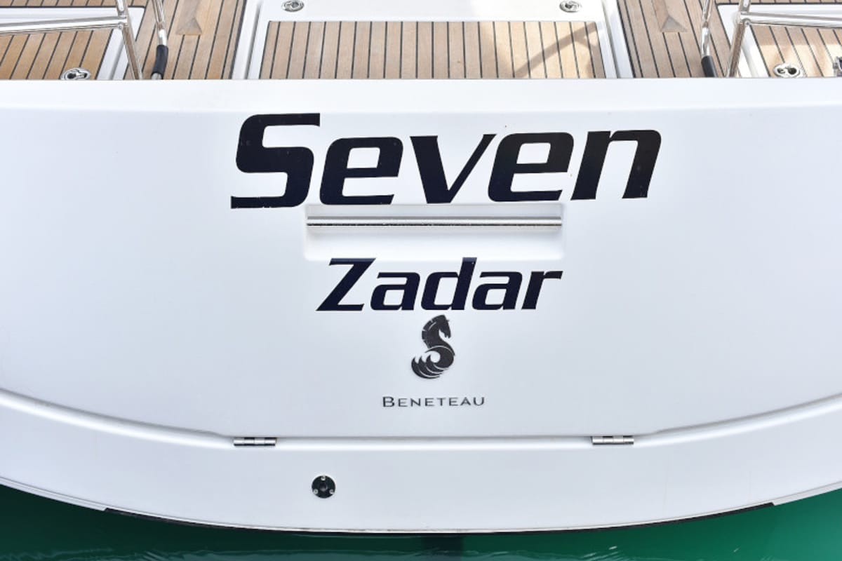 Exterior view of Seven, a Beneteau Oceanis 41.1 sailboat at Zadar, Croatia