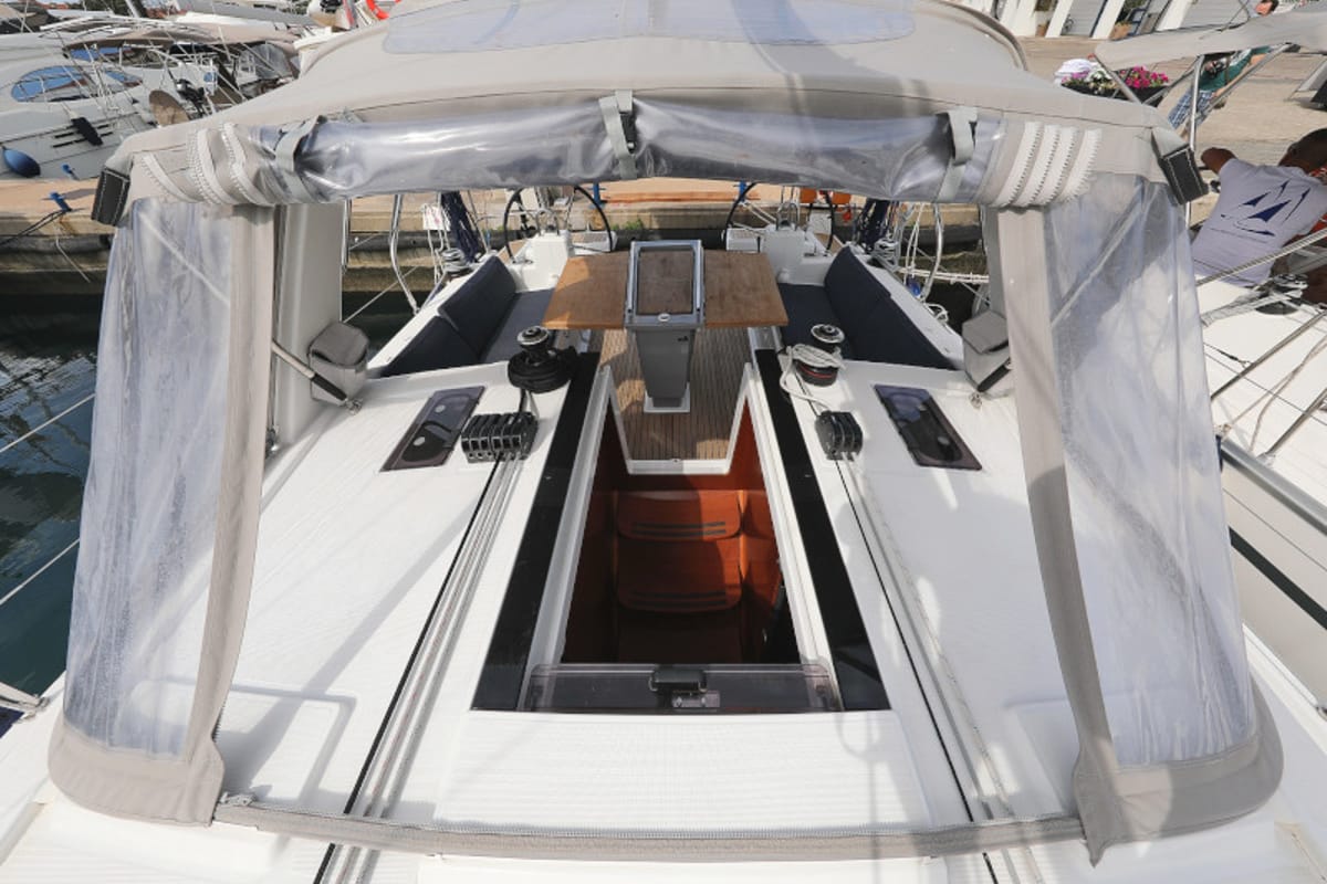 Deck of Seven, a Beneteau Oceanis 41.1 sailboat at Zadar, Croatia