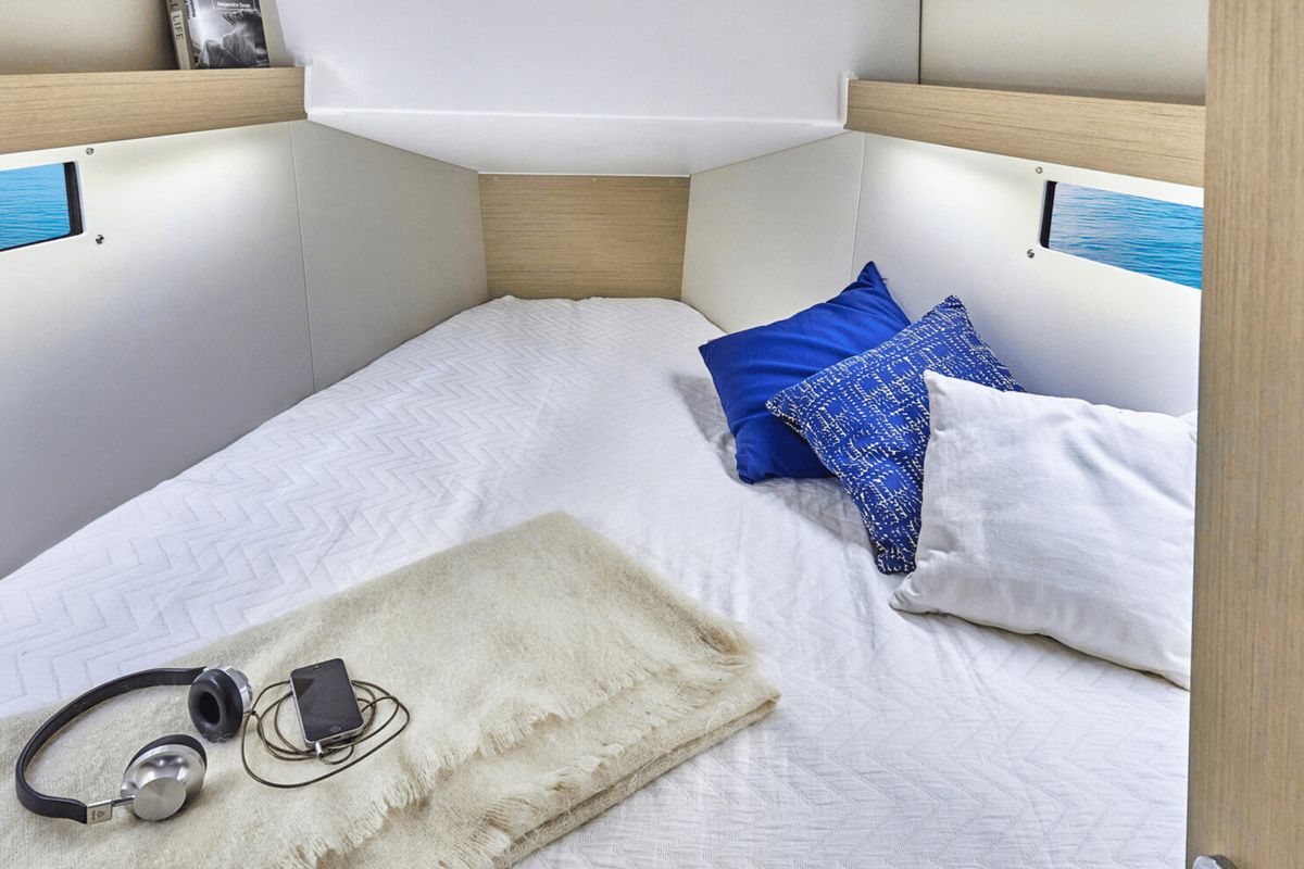 Cabin on Oceanis 34.1 Premium, a Beneteau Oceanis 34.1 sailboat at Municipal Unit of Lefkada, Greece