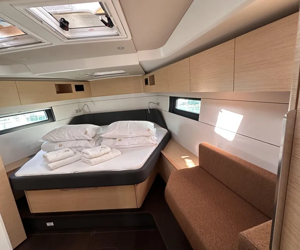 Cabin on Felice, a Hanse Yachts Hanse 460 sailboat at Seget Donji, Croatia