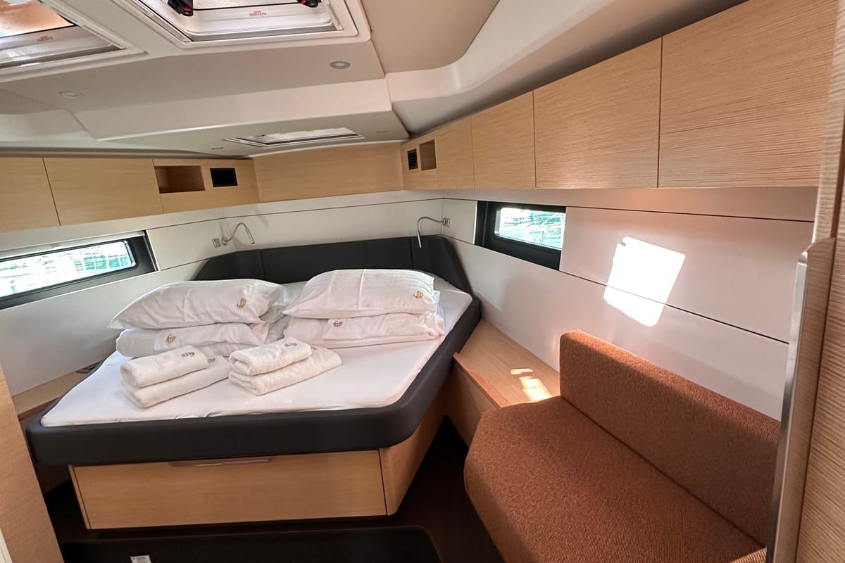 Cabin on Felice, a Hanse Yachts Hanse 460 sailboat at Seget Donji, Croatia