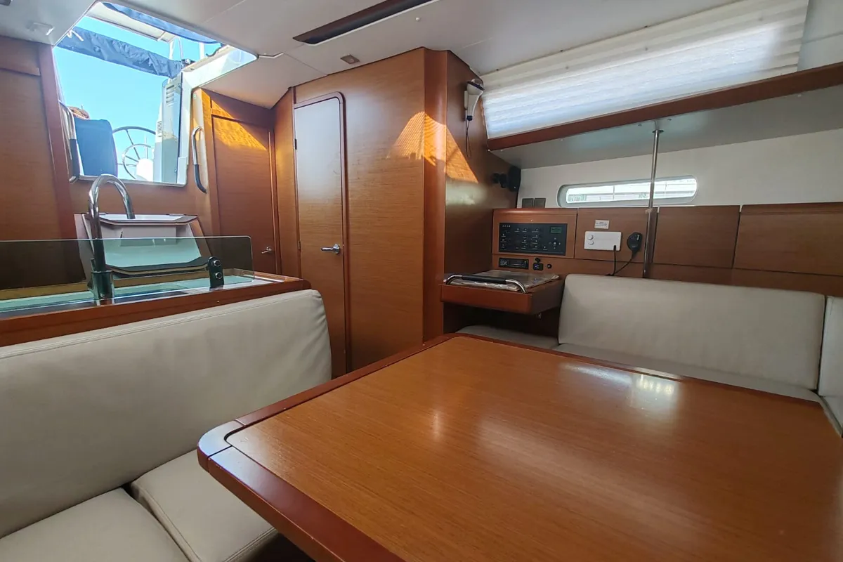 Salon of Freddie, a Jeanneau Sun Odyssey 389 sailboat at Općina Pakoštane, Croatia